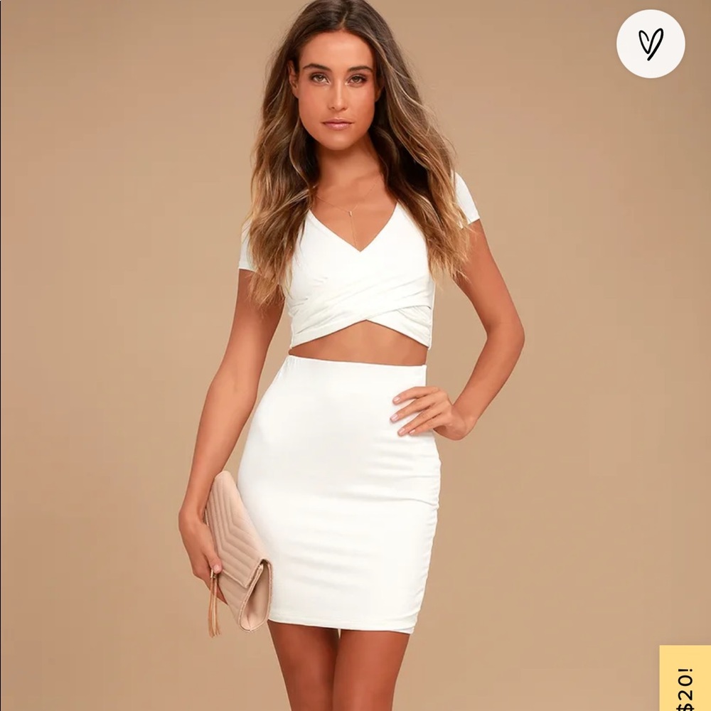 Lulu’s By Your Side Ivory Two-Piece Dress